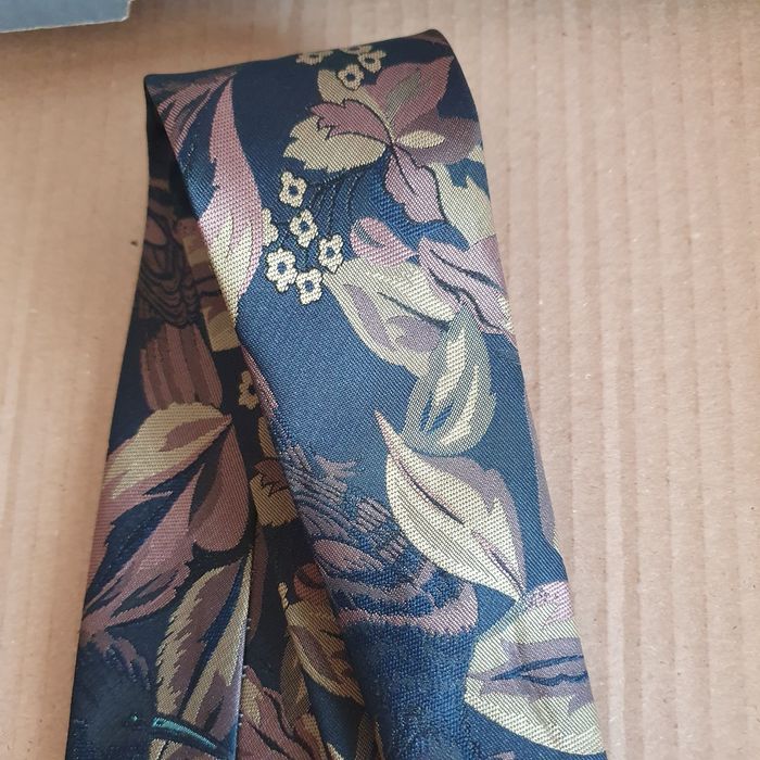 Krawat męski poliester ptaki