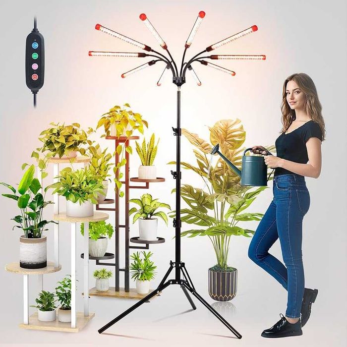 Lampa LED do uprawy roślin Grow Light 90W ze statywem 120cm