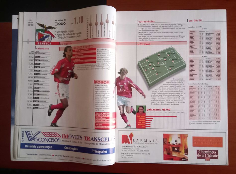 Revista jornal o jogo apresentação liga portuguesa futebol 1999/2000