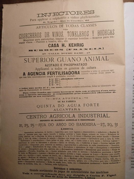 Gazeta dos Lavradores, Outubro de 1883