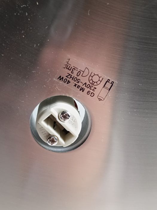 Candeeiro metálico de tecto