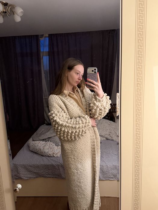 Кардиган довгий ручноі роботи