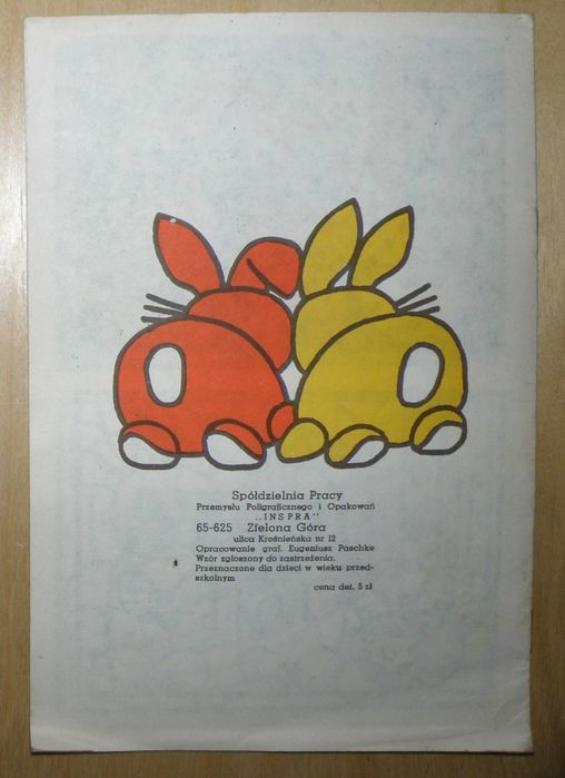 Dwa małe zajączki - kolorowanka