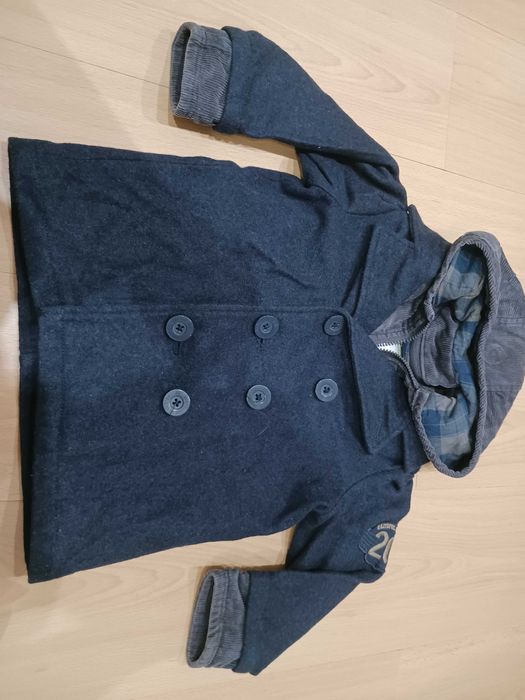 Casaco com capuz azul  Vertbaudet -4 anos