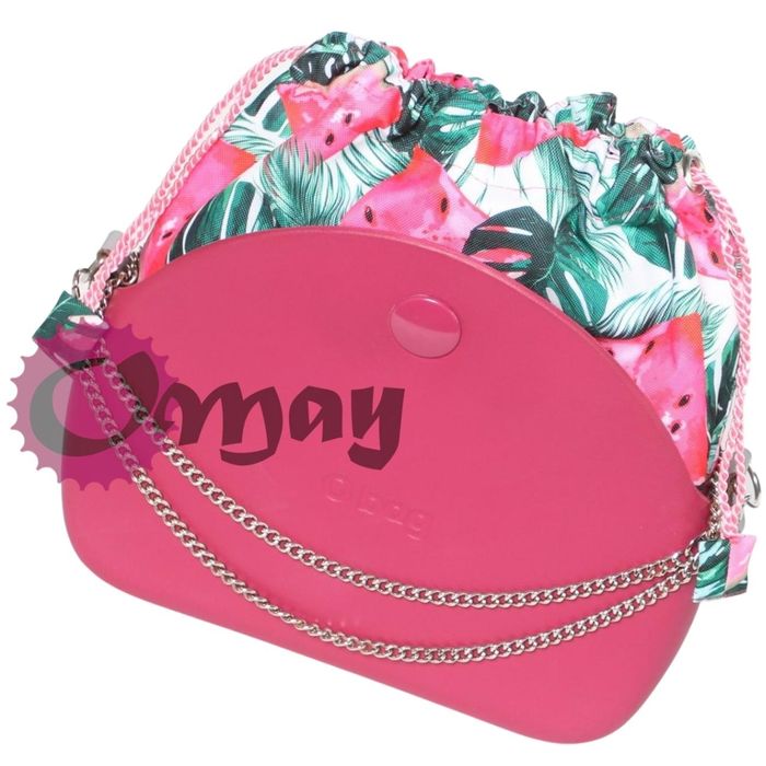 Różowy organizer OBAG MOON LIGHT worek arbuzy 2 kieszenie komin OMAY