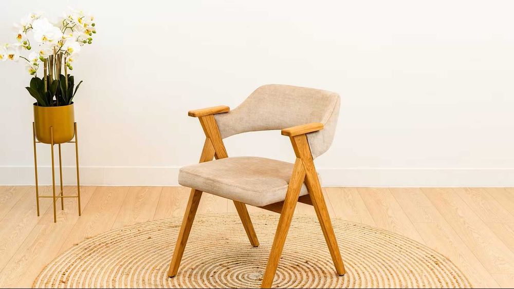 krzesło Toronto z litego drewna dębowego, drewniane krzesła, od ręki