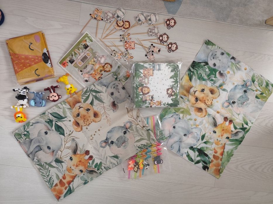 Artigos para festa temática (animais da selva)