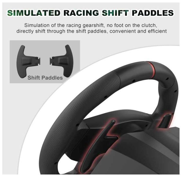 Kierownica do gier z pedałami PXN-V900 PC, PS4, XBOX, SWITCH X655