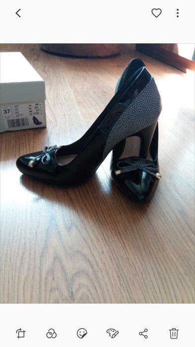 Czarne buty na obcasie Jenny Fairy rozm. 37
