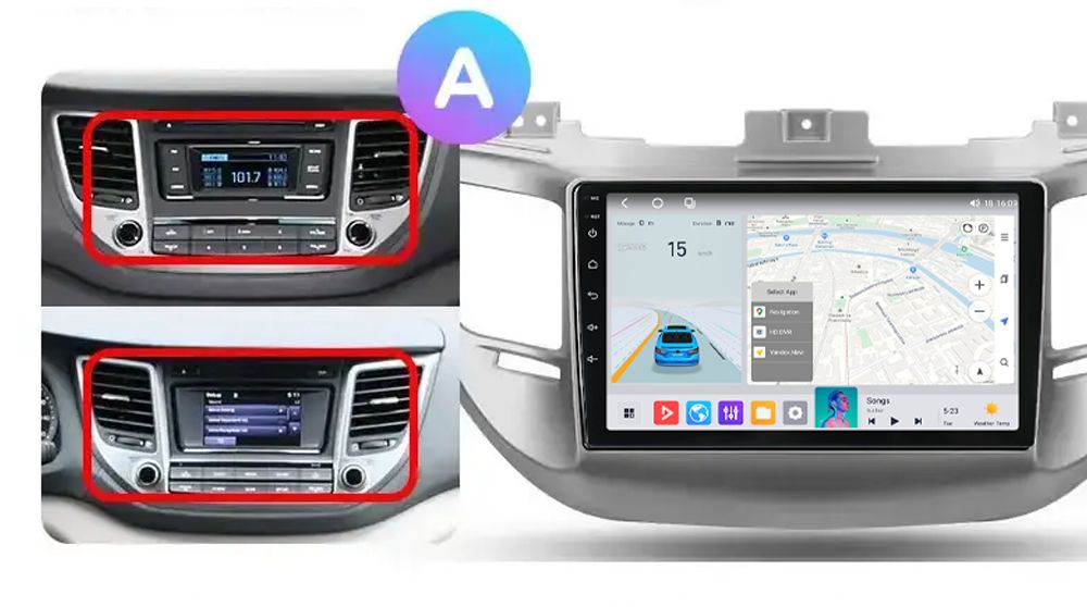 штатна магнітола mekede mn hyundai tucson 3 (2015 - 2018) ips