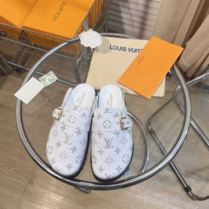 Louis Vuitton Buty, sandaly klapki, skora 180214
