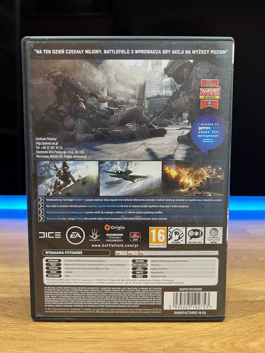 Battlefield 3 (PC PL 2011) DVD BOX kompletne premierowe wydanie