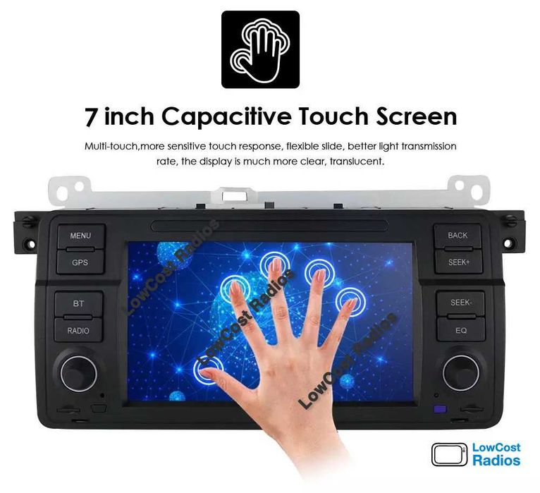 Rádio BMW E46 - IMITAR ORIGINAL • Android 15 • 2DIN Wifi GPS Serie 3 | CARPLAY • ANDROID AUTO