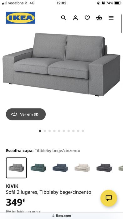 Sofá  + repousa-pés IKEA