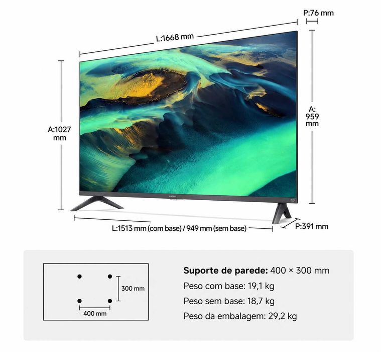 Xiaomi TV F Pro 75" QLED 4K Fire TV – Nova Selada | Alexa | Garantia 3 Anos