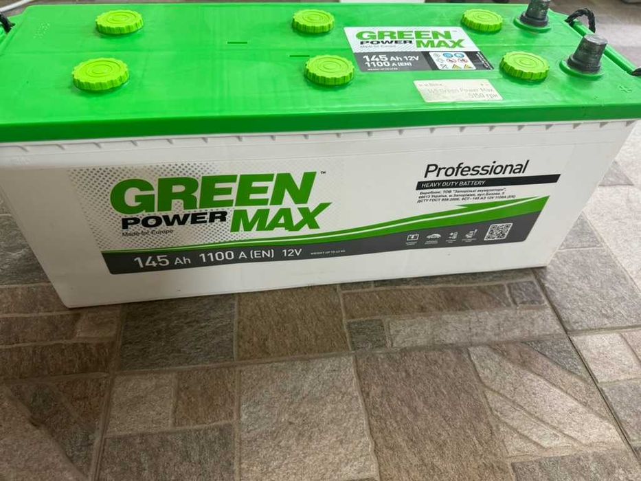 Автомобільний Акумулятор Green Max power 145 Ah 12 v 1100 A (en)