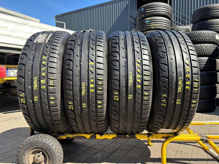4X OPONY LETNIE 235/55R18 100V Taurus UHP Ultra High Performance RANT OCHRONNY 7MM 2020R SPRAWDZONE CAŁE! #280423