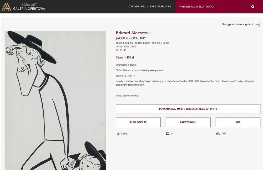 Edward Ałaszewski, JACEK GMOCH, 1977 z domu aukcyjnego