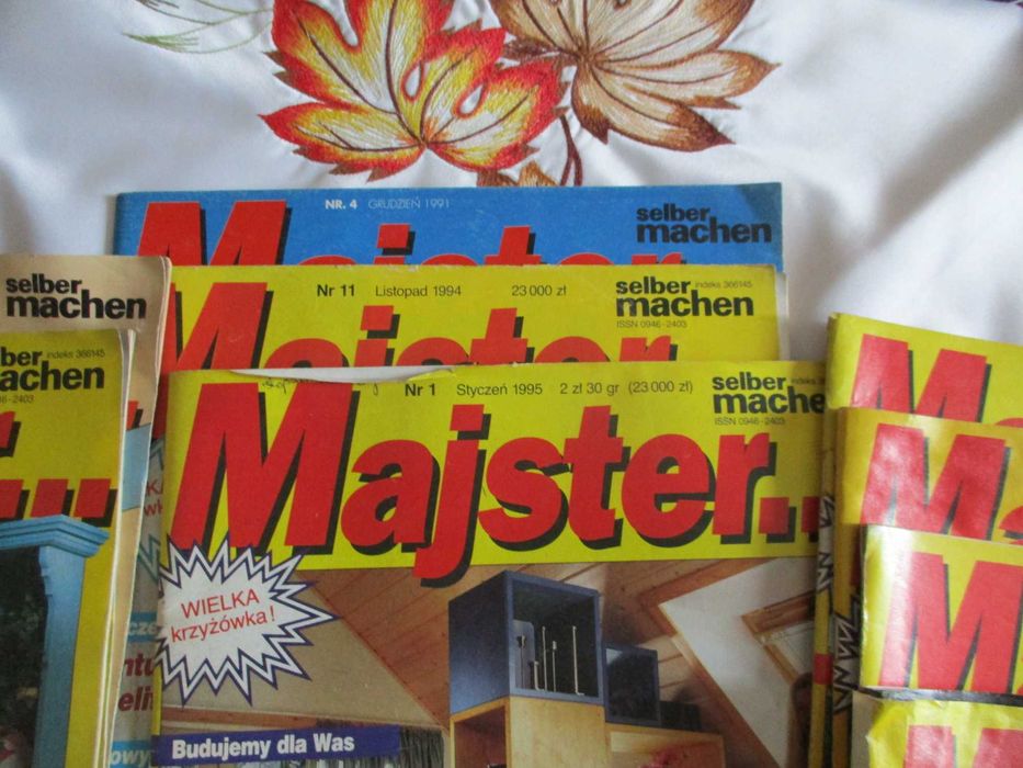 czasopisma, książki Majster archiwalne nr 1992,94,95,96