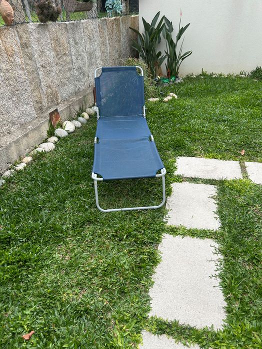 Guarda-sol de praia com abre buracos Espreguiçadeira de praia dobrável
