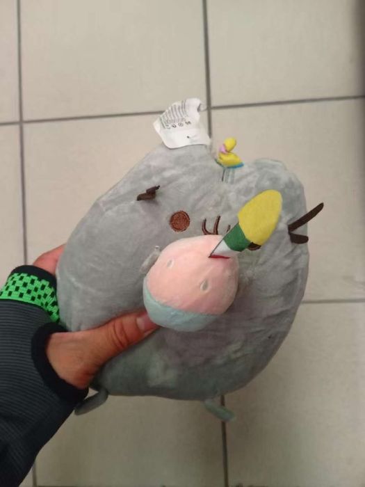 Pusheen Jednorożec z Lodem – Pluszak Kotek Maskotka Miękka Szara