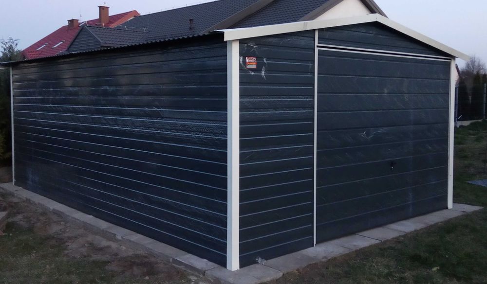 Garaż 3x5 plus 1,5m wiaty OKAZYJNA CENA profil OCYNK