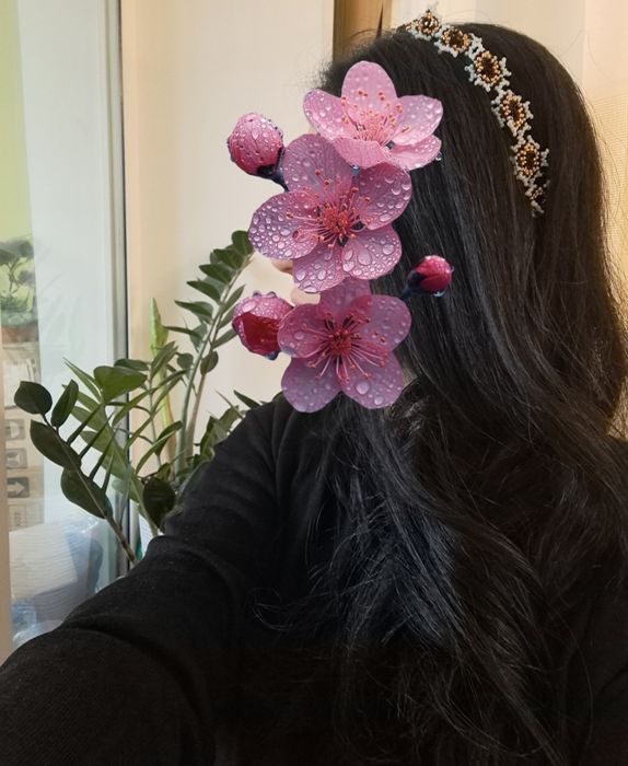 Обідок для волосся з бісеру