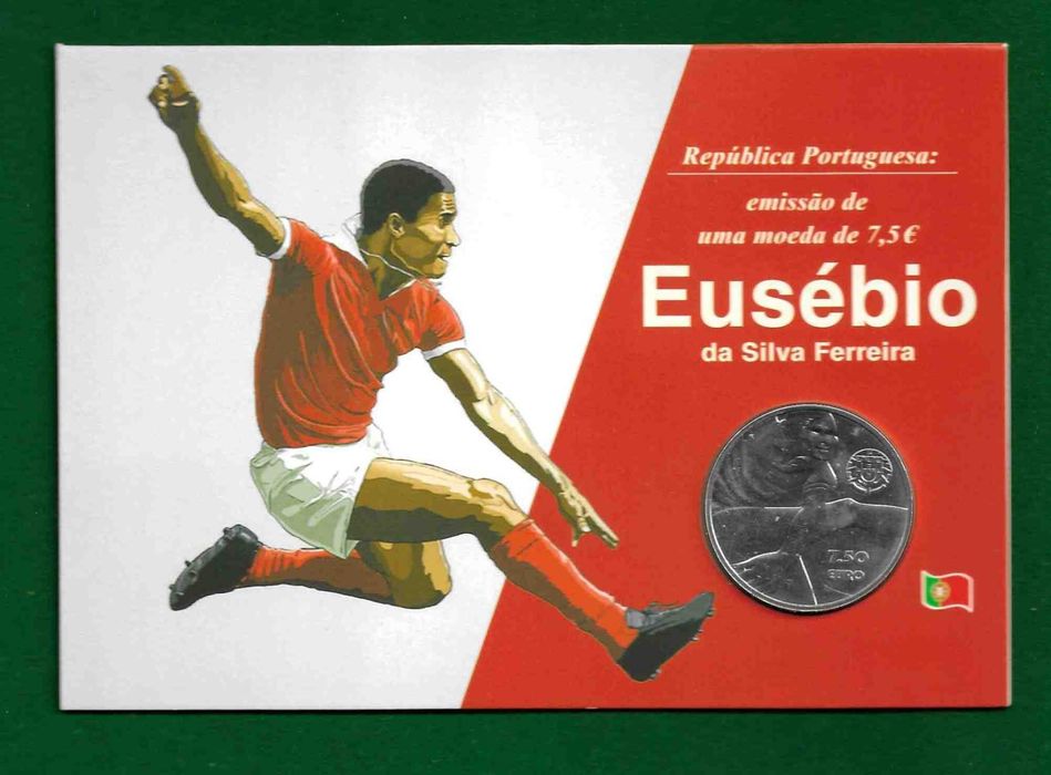 Moeda 7,50 € Heróis do desporto - Eusébio (Prata)