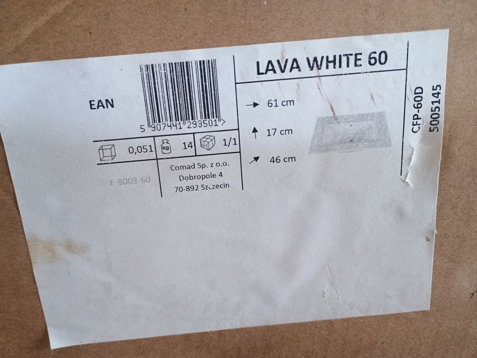 Umywalka nowa biała