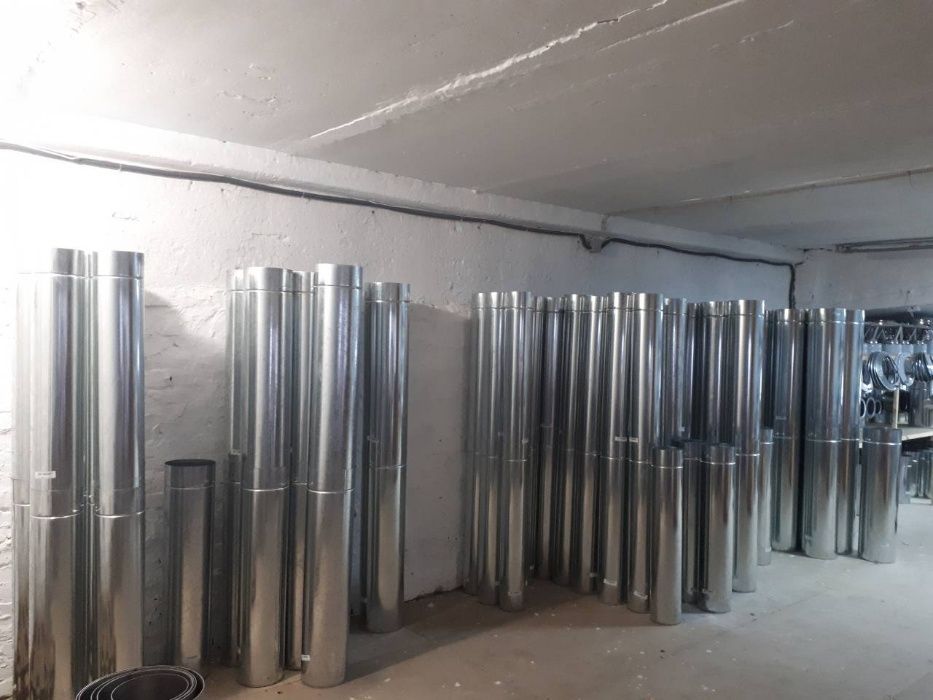 Димохід, труби з нержавіючої сталі, монтаж димоходу