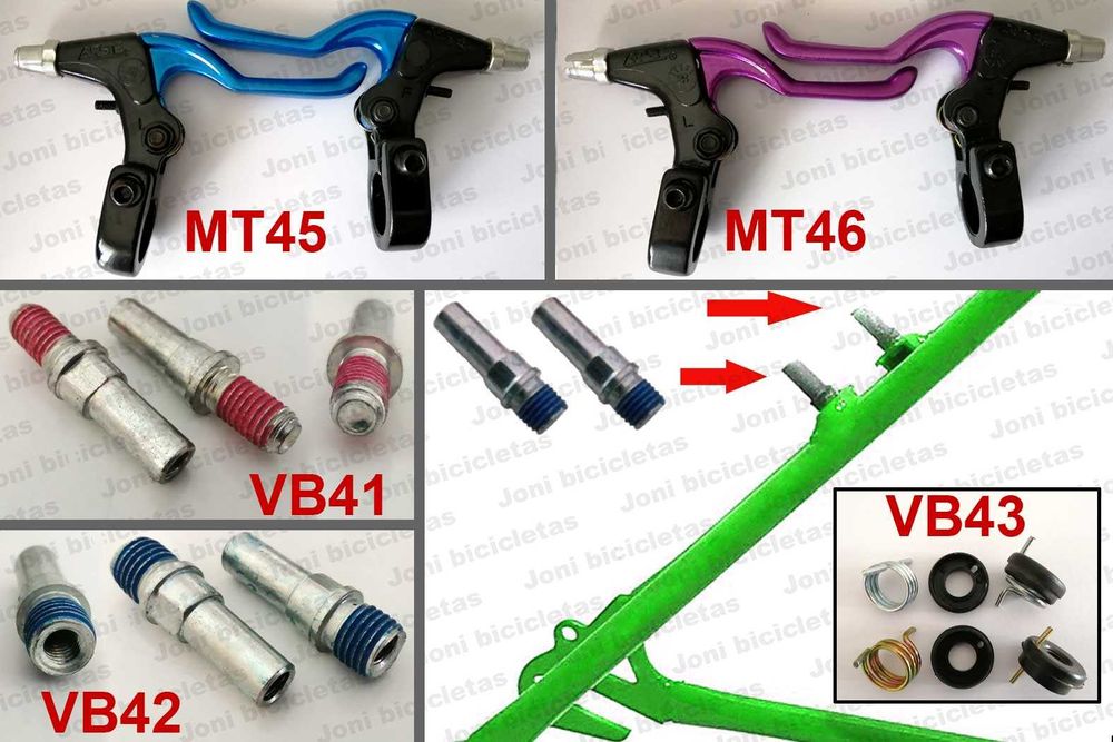 Peças de travões cantilever de bicicleta