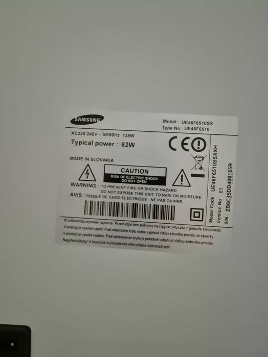 Telewizor Samsung 46" Full HD Smart TV (UE46F6510SS) – Biała ramka, bardzo dobry stan!