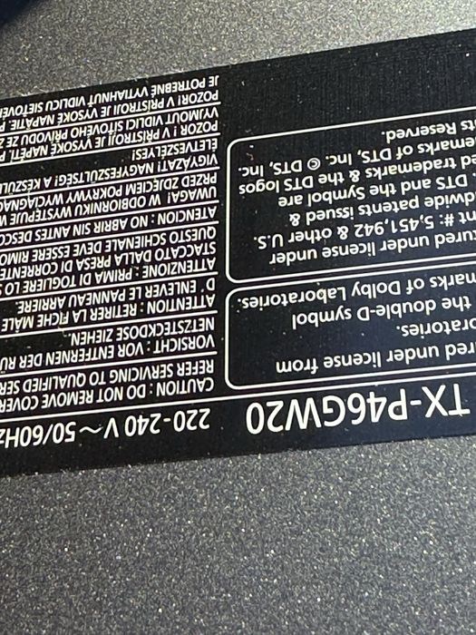 Telewizor Panasonic 46” TX-P46GW20