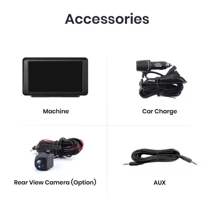 Rádio Universal Portátil Carplay e android auto 7 polegadas BT FM novo