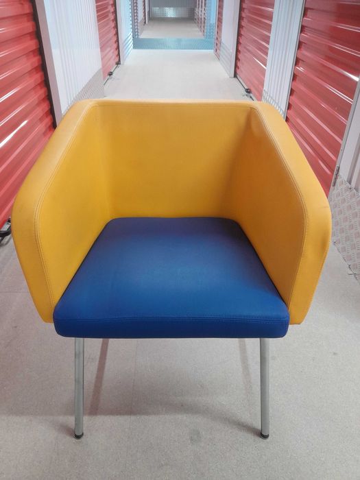 Fotel klubowy NOWY STYL Hello! / Żółto-niebieski / Biuro, Pokój dziecka