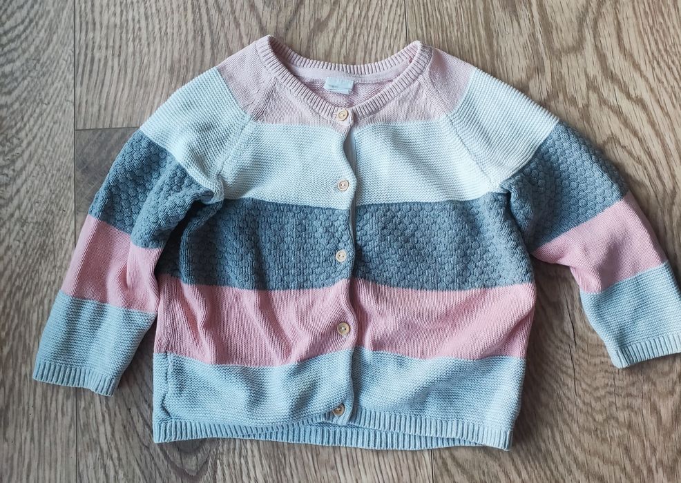 Uroczy sweterek, 100% bawełna. HM, rozm.86