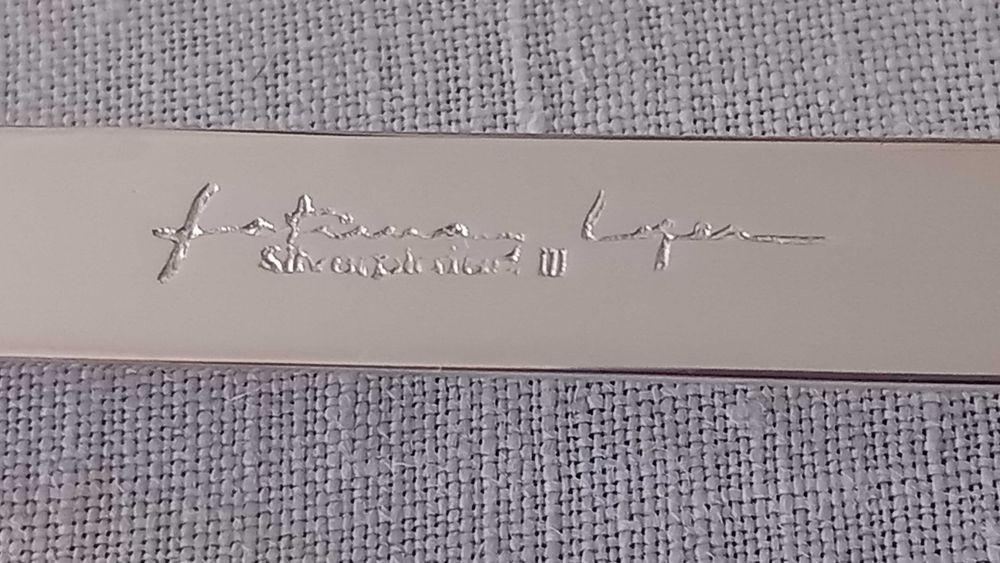 Faqueiro Fátima Lopes, inox banhado a prata