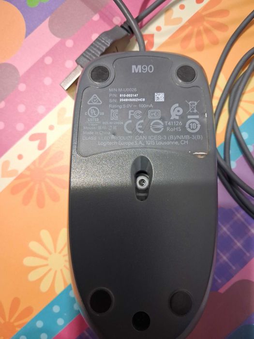 Мишка Logitech M90 USB Black.