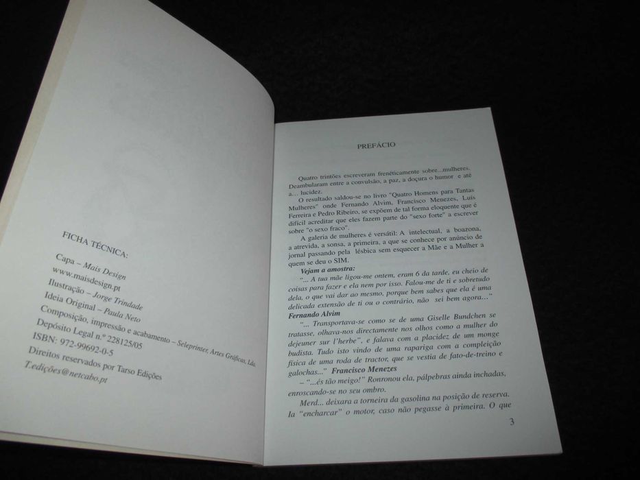 Livro Quatro Homens Para Tantas Mulheres