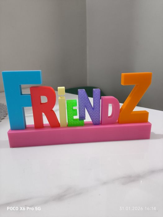Logo Friendz druk 3D