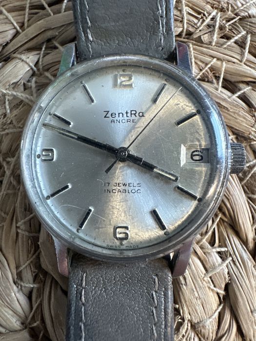 Zegarek ZentRa Swiss nakręcany sprawny pasek Hirsch