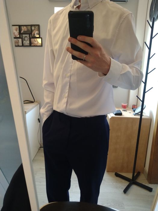 Camisa Branca básica Zara Homem