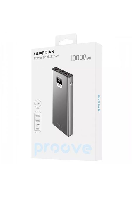 Батарея мобільна павербанк  Proove Guardian 22.5W 10000mAh metal gray