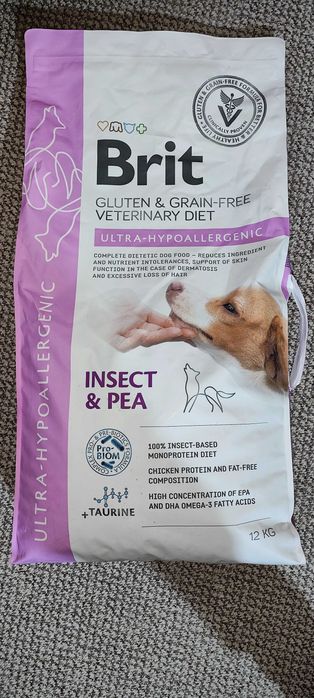 Brit GF Veterinary Diets Ultra гіпоалергенний з білком комах 12кг