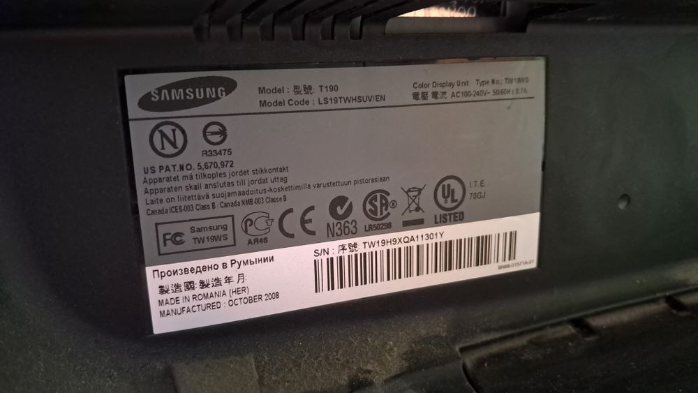 Monitor Samsung SyncMaster T190 19 cali