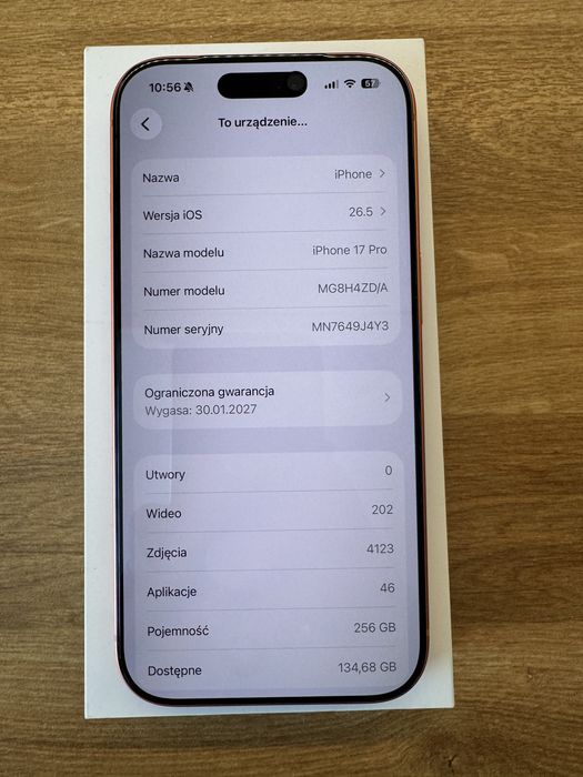 iPhone 17 Pro 256gb Cosmic orange 100% na gwarancji! Idealny !