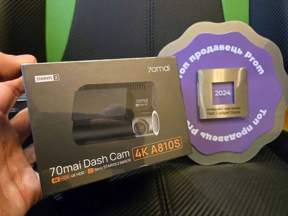 Відеореєстратор Xiaomi 70Mai Dash Cam 4K A810S Black