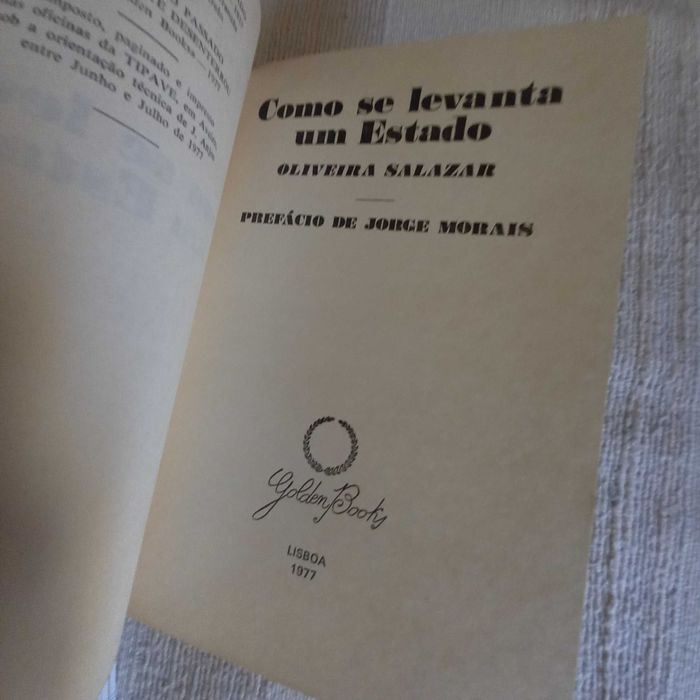 Como Se Levanta Um Estado Oliveira Salazar