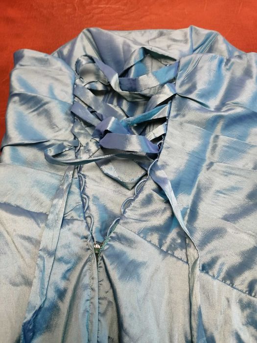 Vestido de cerimónia azul turquesa