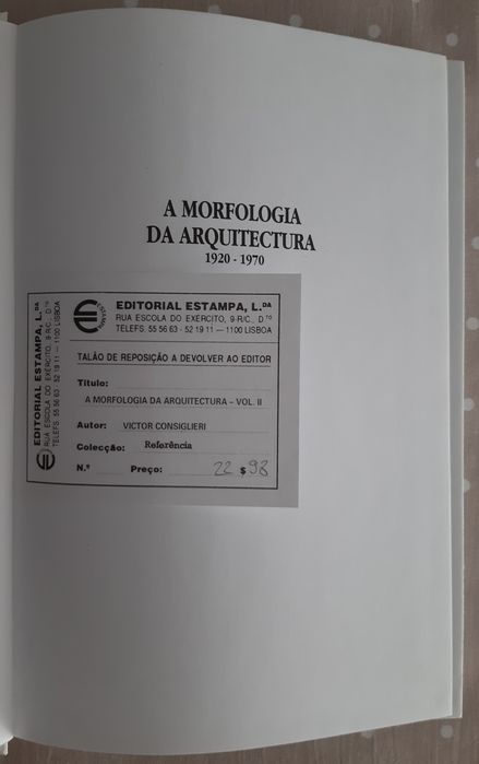 A Morfologia da Arquitectura II _ Victor Consiglieri